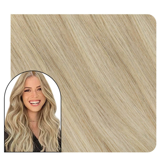 Double Weft Blonde Highlight Clip in Human Hair