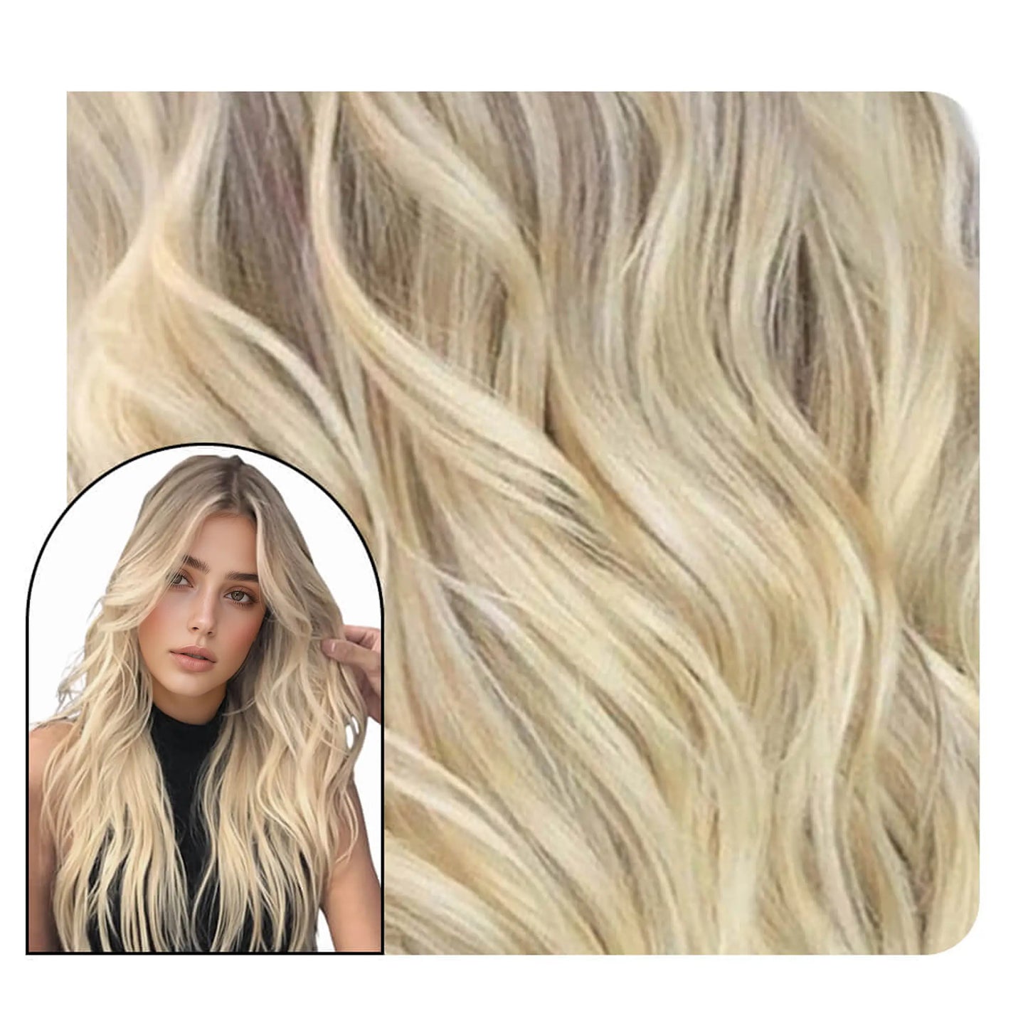 Body Wavy Seamless Injection Tape in Extensions Balayage Blonde #18/22/60