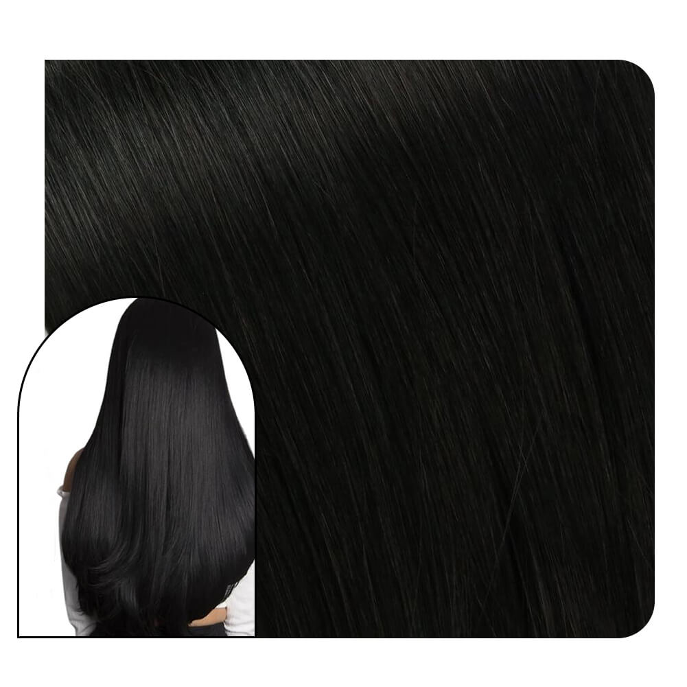 Hand-tied hair weft virgin hair black professional hand tied hair extensions