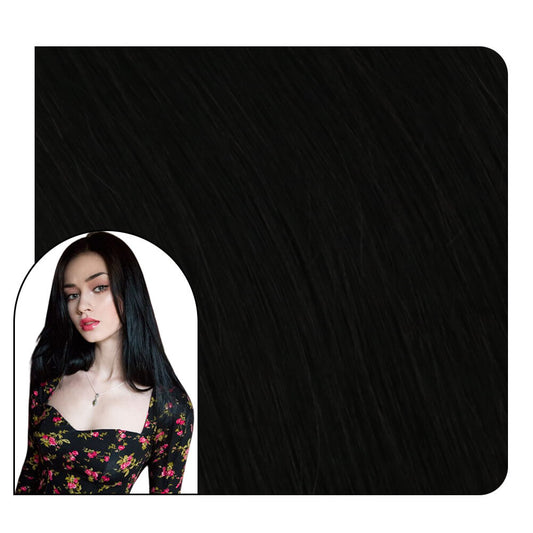 black virgin machine hair weft