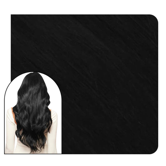 I Tip Hair Extensions Best Virgin Hair Keratin Jet Black #1