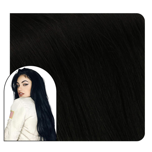 U tip Pre Bonded Hair Extensions Black Virgin Hair #1