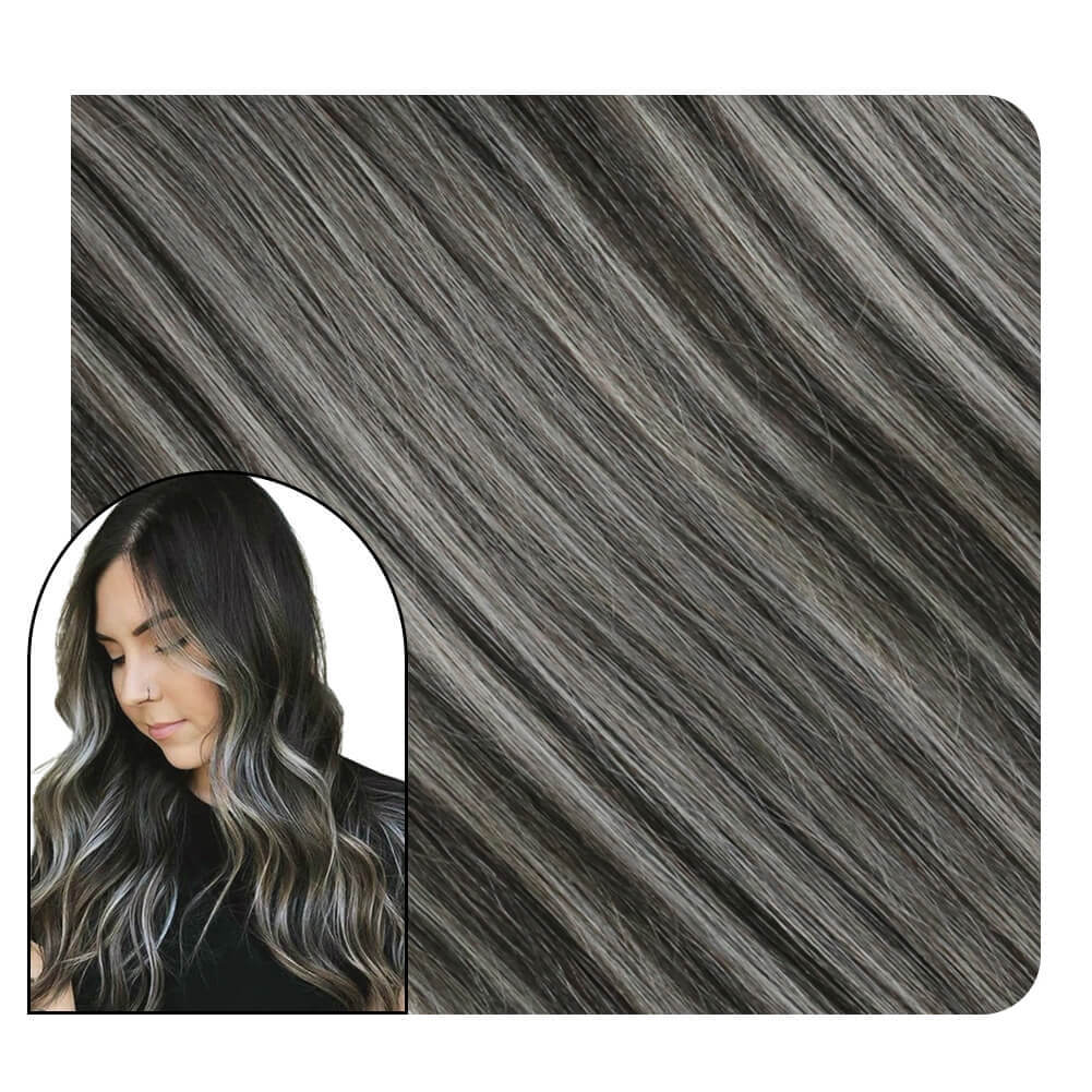 virgin tape in extensions balayage color invisible tape in hair