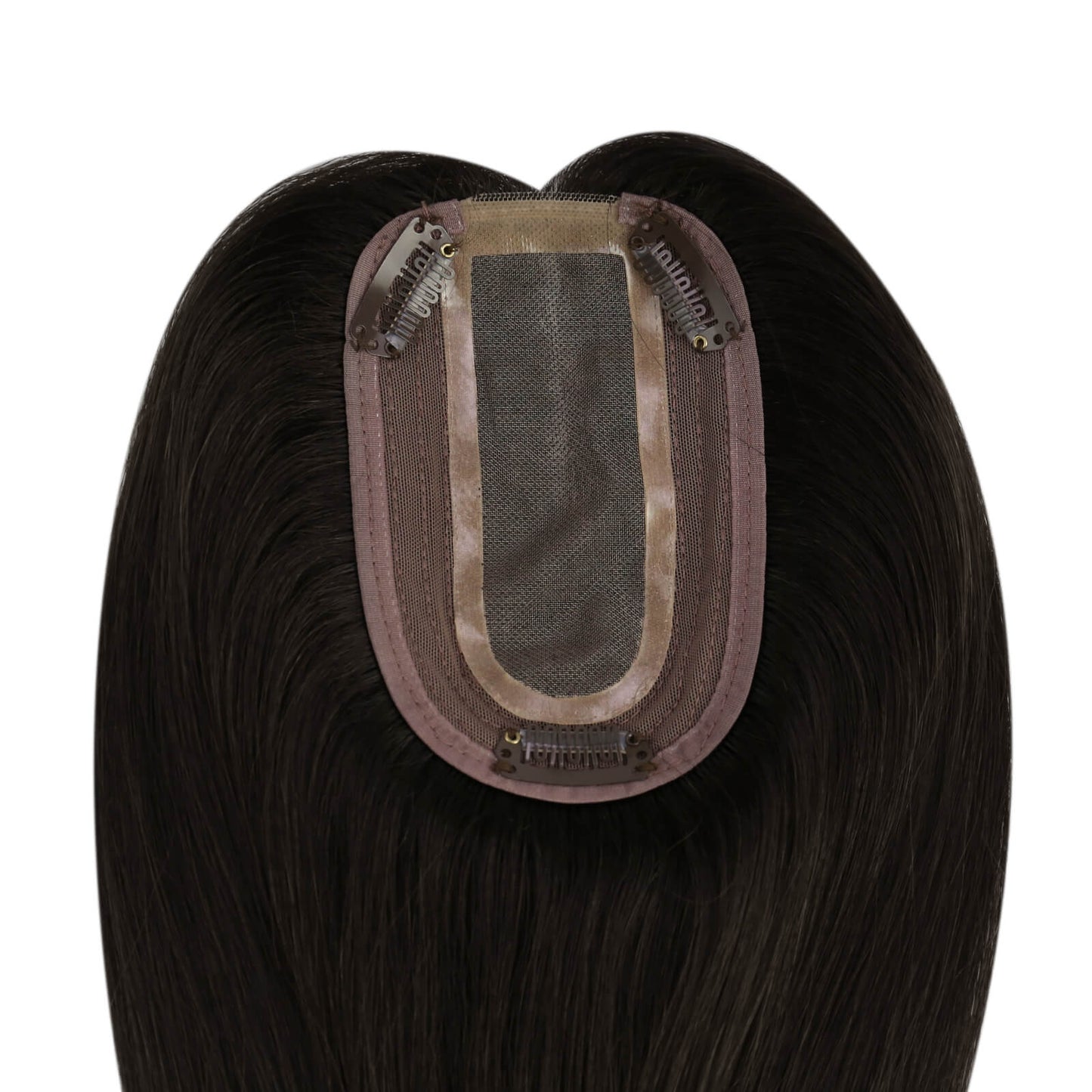mono human hair topper black color