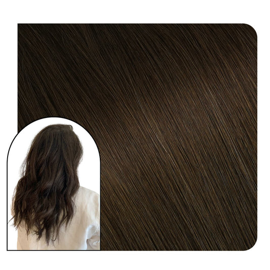 Dark Brown Virgin Hair Keratin Hair Natural I Tip Hair Extensions #4