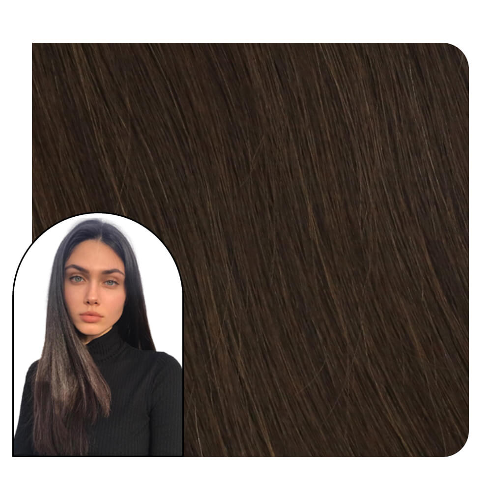 virgin human hair sew in weft brown color