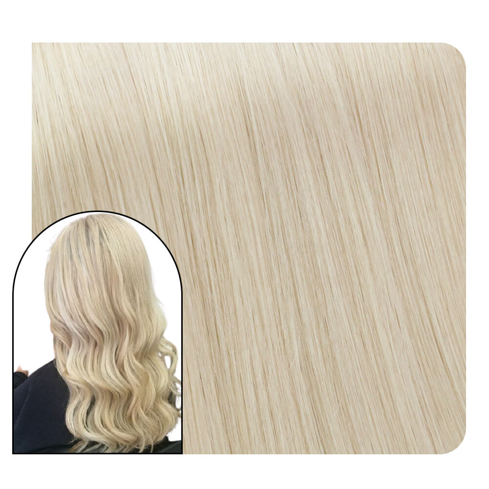 Virgin Human Hair U-tip Fusion Hair Extensions Platinum Blonde #60