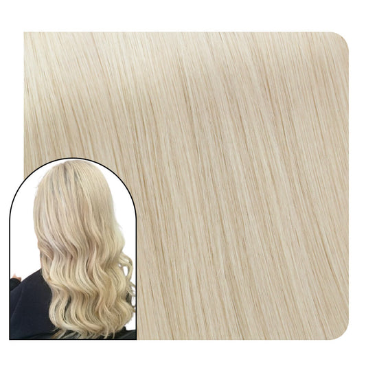 Virgin Human Hair U-tip Fusion Hair Extensions Platinum Blonde #60