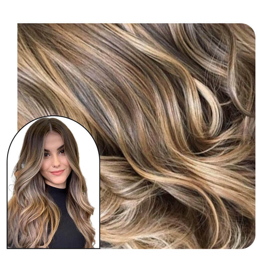 Balayage Body Wave Tape in Virgin Human Hair Extensions #4/27/4
