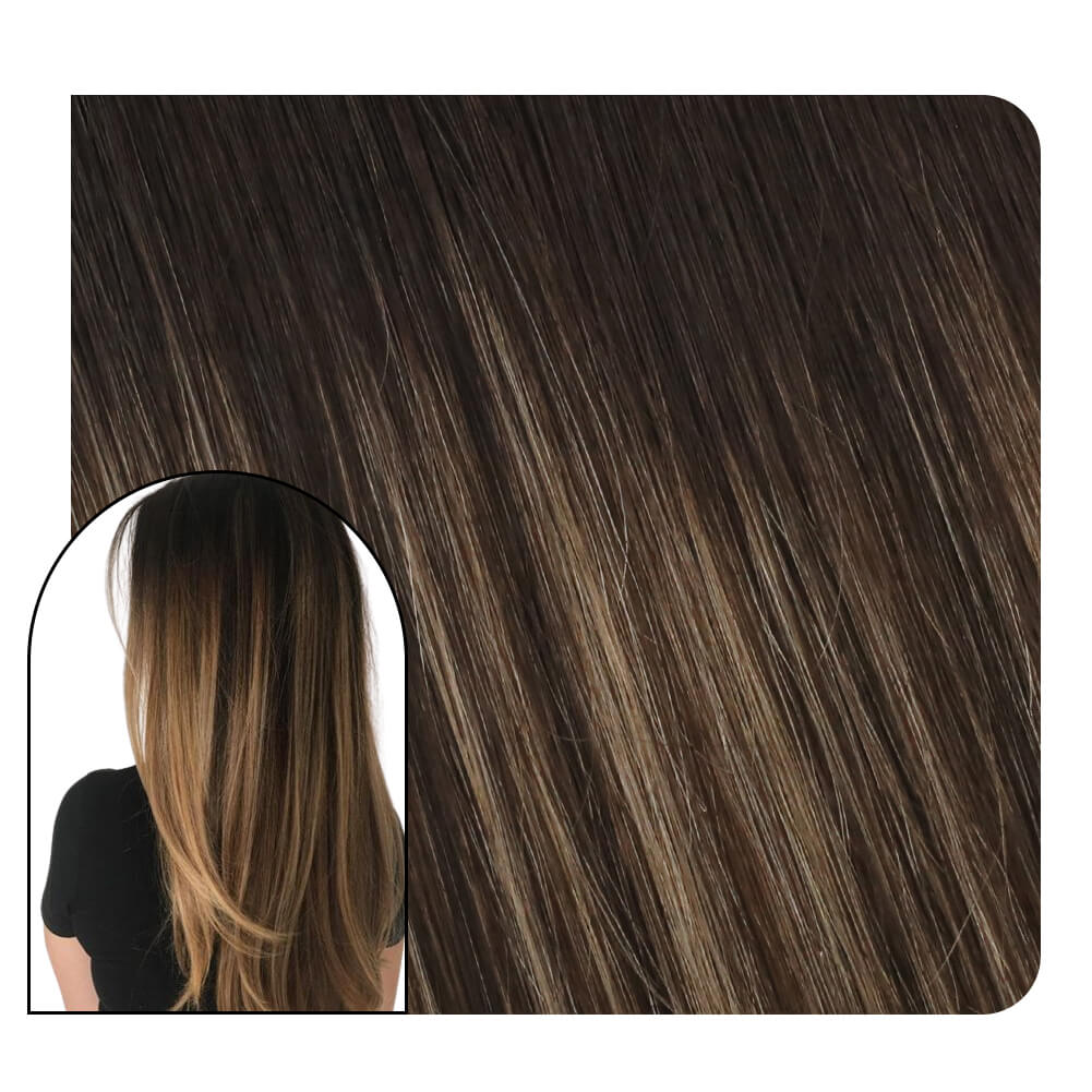 Itip Hair Extensions Fusion Human Hair Extensions Balayage Color #1B/4/27