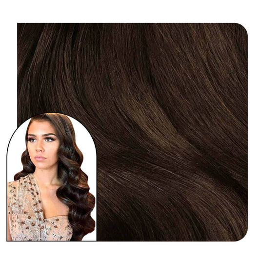 Invisible Seamless Injection Tape Hair Extensions Body Wave Brown
