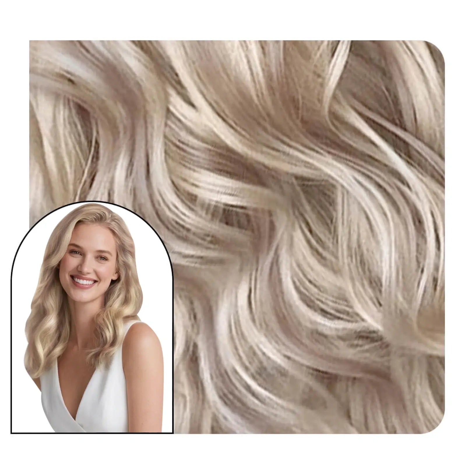 curly injection tape in hair
