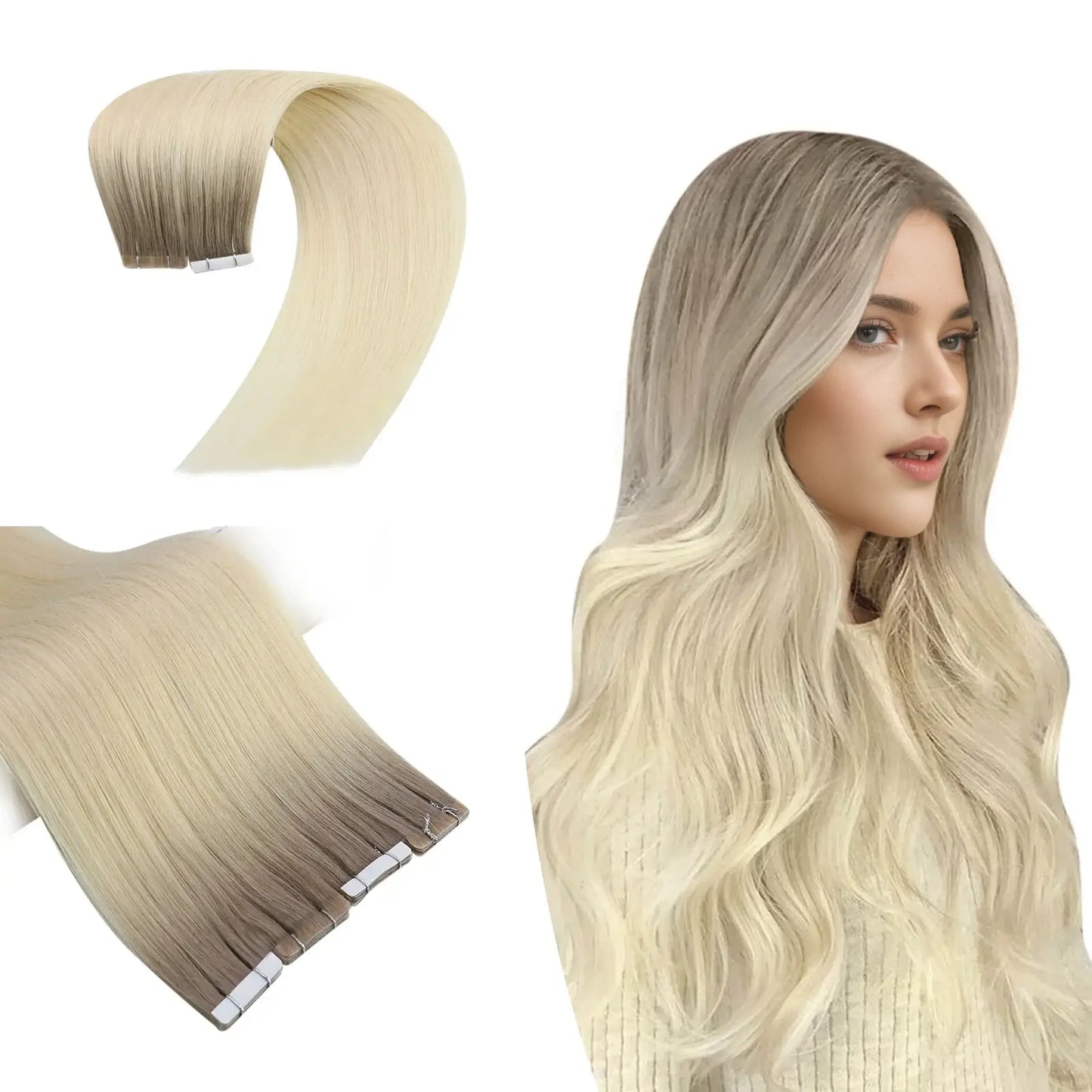 Virgin plus cuticle injection tape in hair wholesale hair extensions