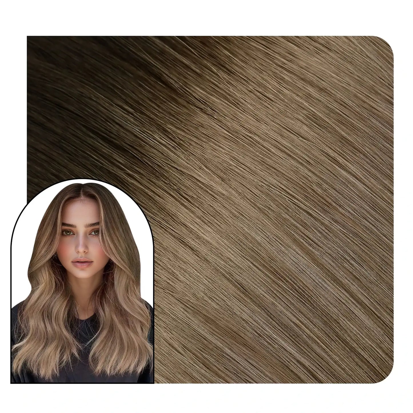 Balayage virgin hair wholesale injetcion tape in hair extensions