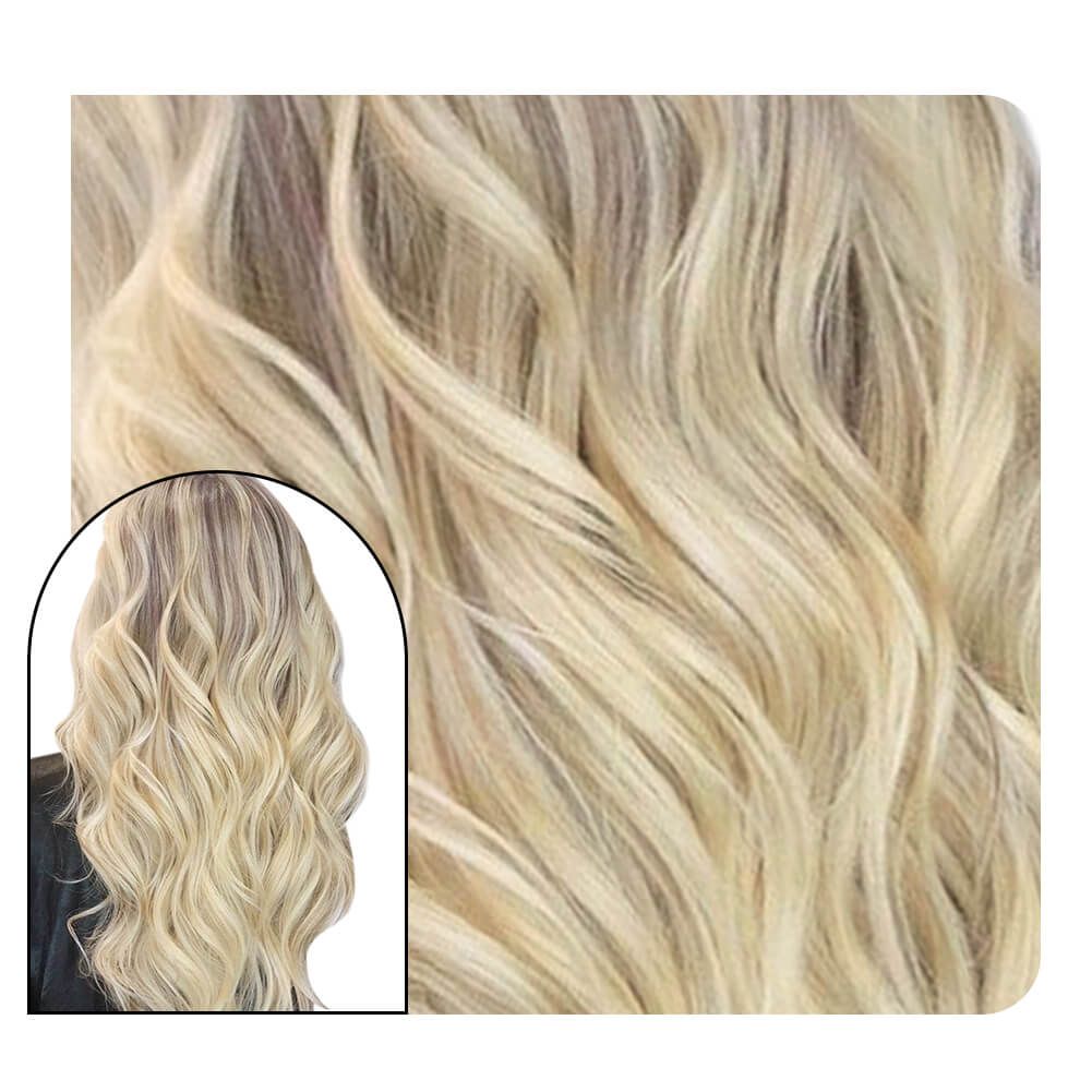 Balayage Omber Blonde Virgin Body Wave Tape in Hair Extensions #18/22/60