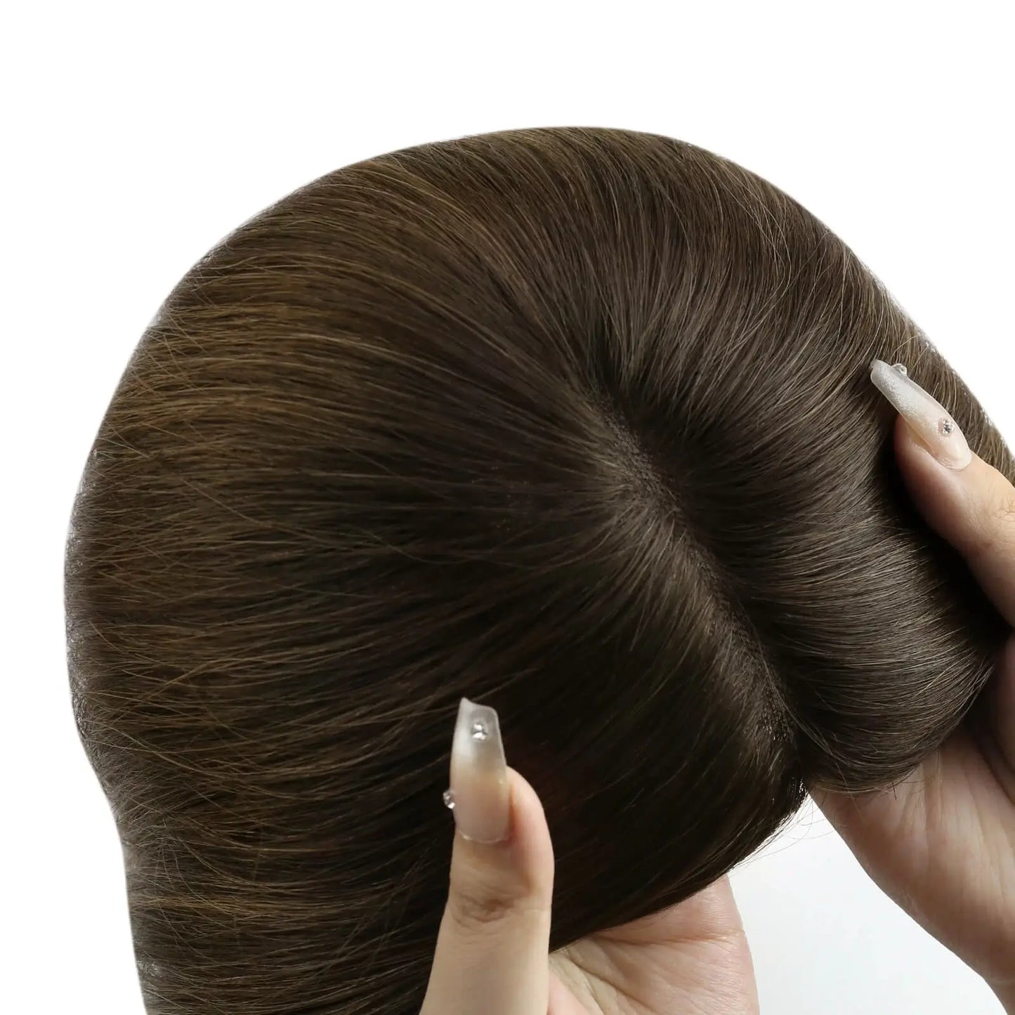 balayagedarkestbrownhumanhairtopperforthinninghair