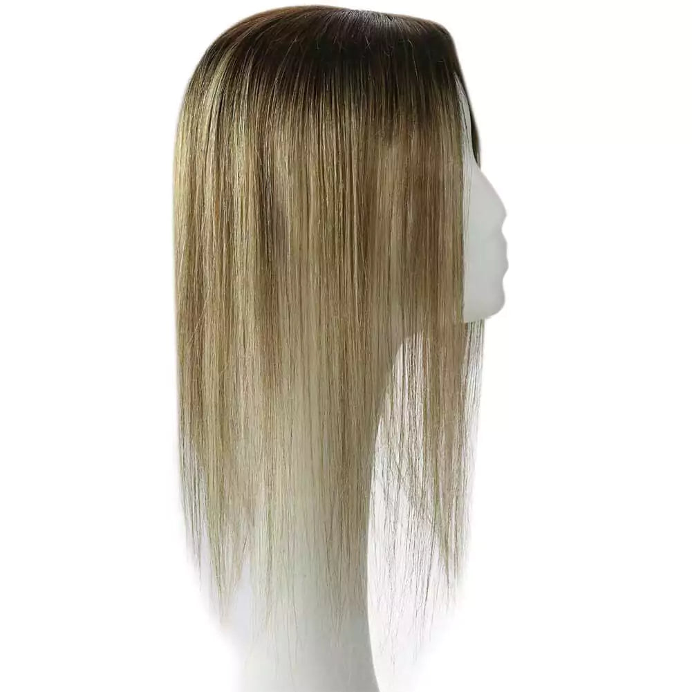 hair topper without bangs human hair