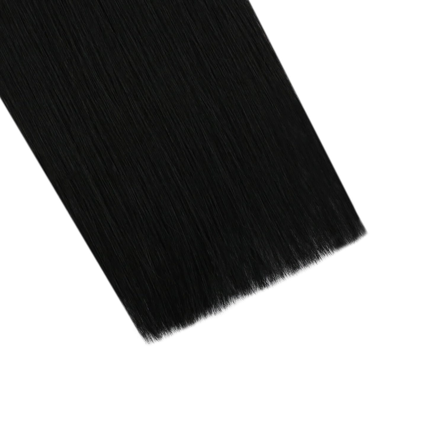 Clip in Real Hair Extensions Human Hair Full Head Natual Jet Black Hair #1