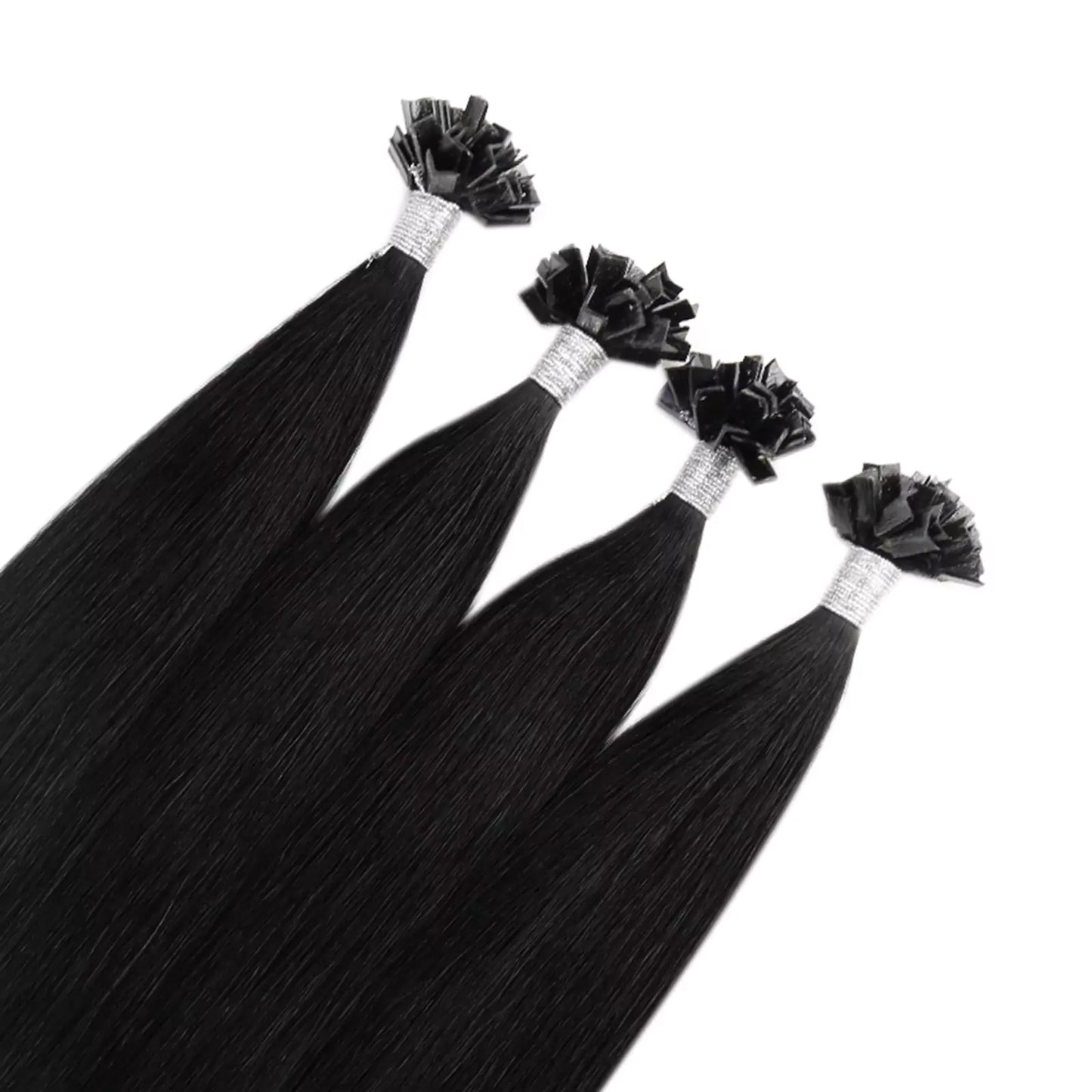 black professional virgin pre bonded keratin hair extensions