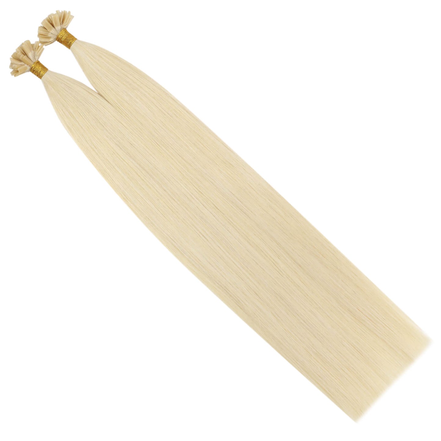 Human Hair U-tip Fusion Hair Extensions Platinum Blonde Color #60