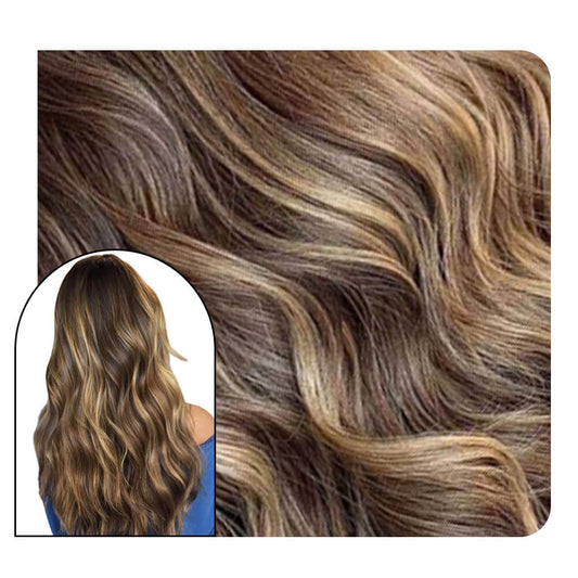 body wavy virgin tape in hair extensions #BM