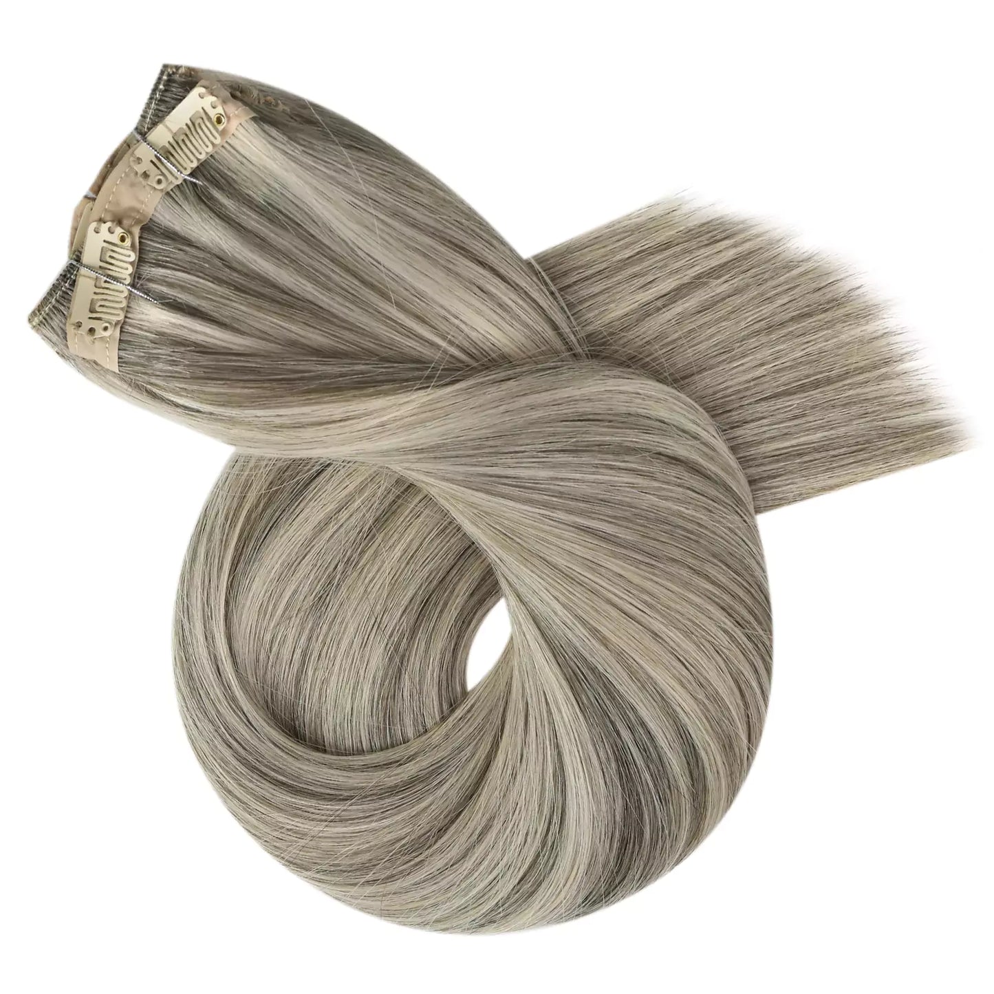 Full Cuticle Clip in Extensions 100% Human Hair Balayage