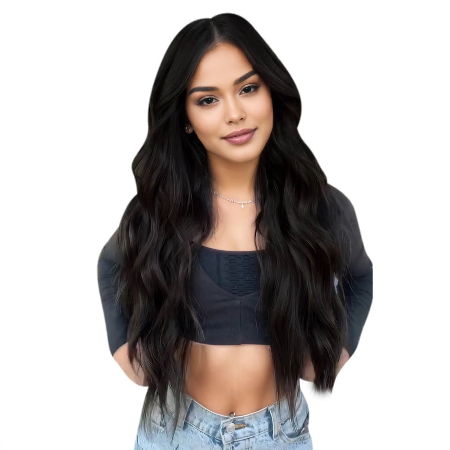 genius weft hair extensions body wave black