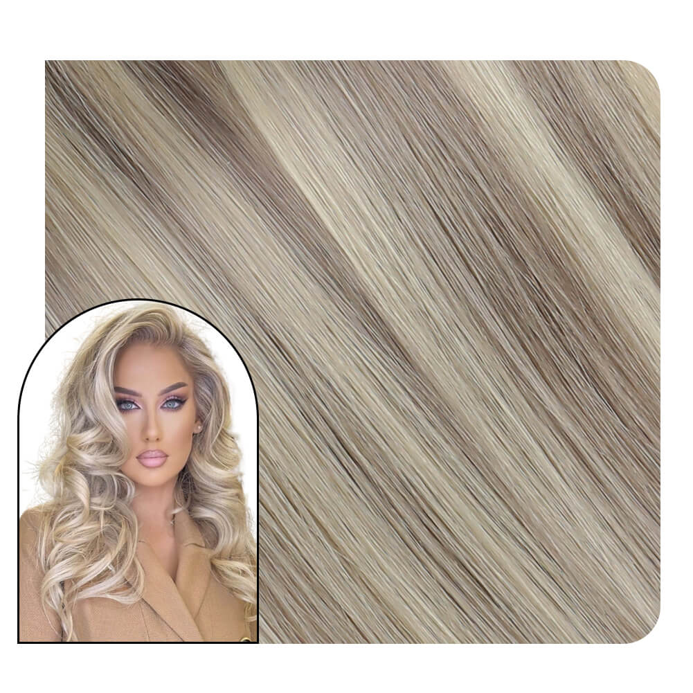Human Hair Weave Virgin Genius Weft Extensions Highlight