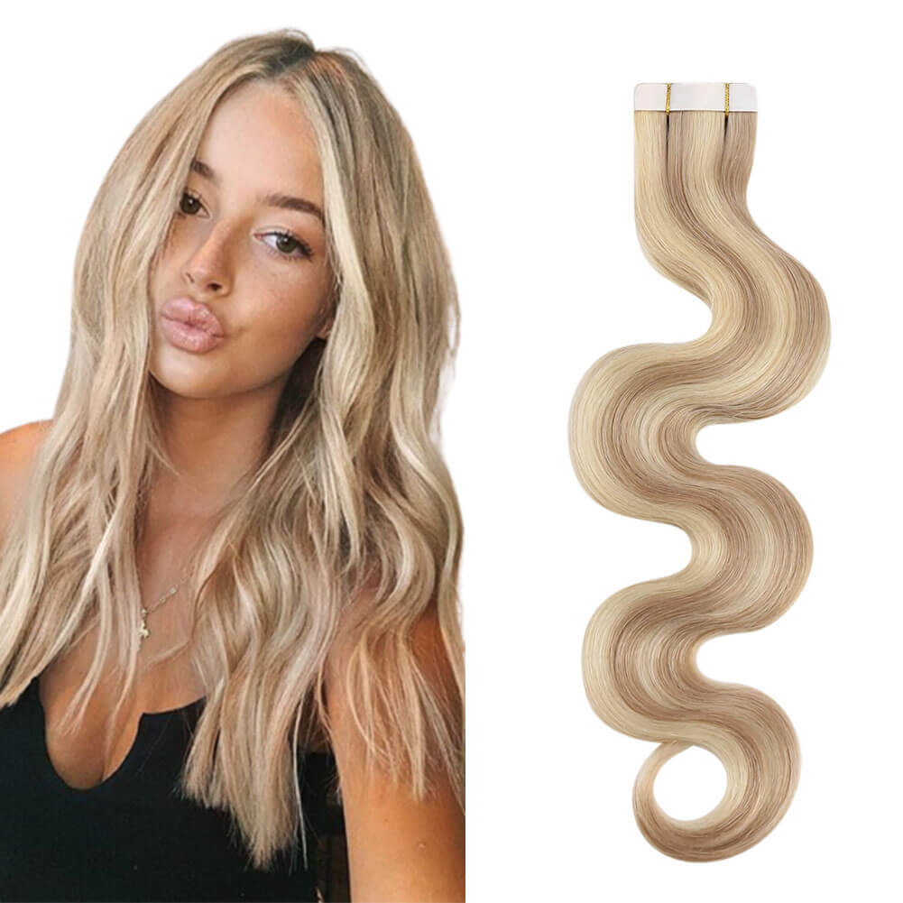 virgin tape in extensions body wave #18/613