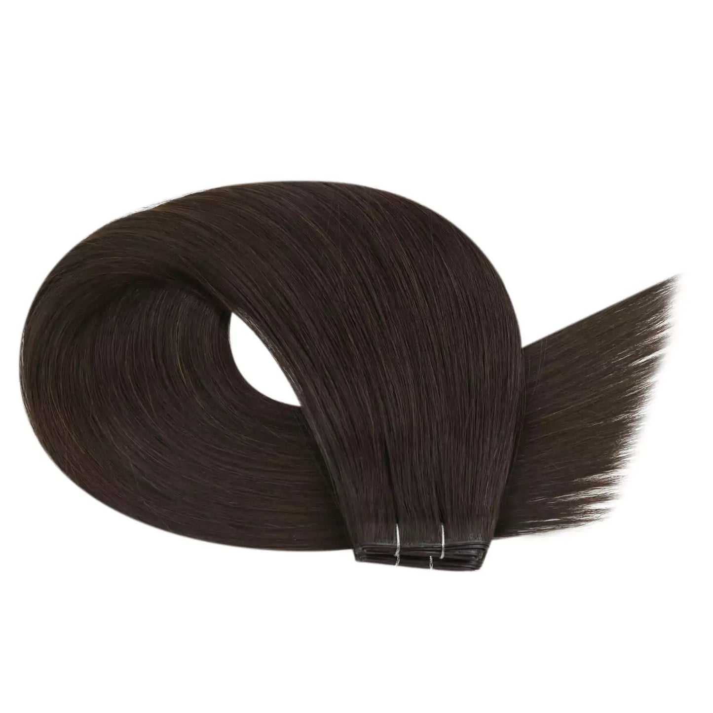 flat weft hair extensions with small hole for women