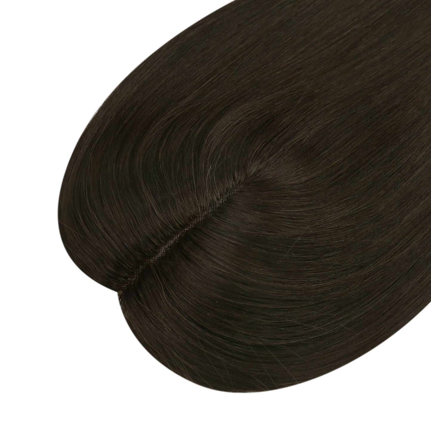 remy hair topper dark brown color
