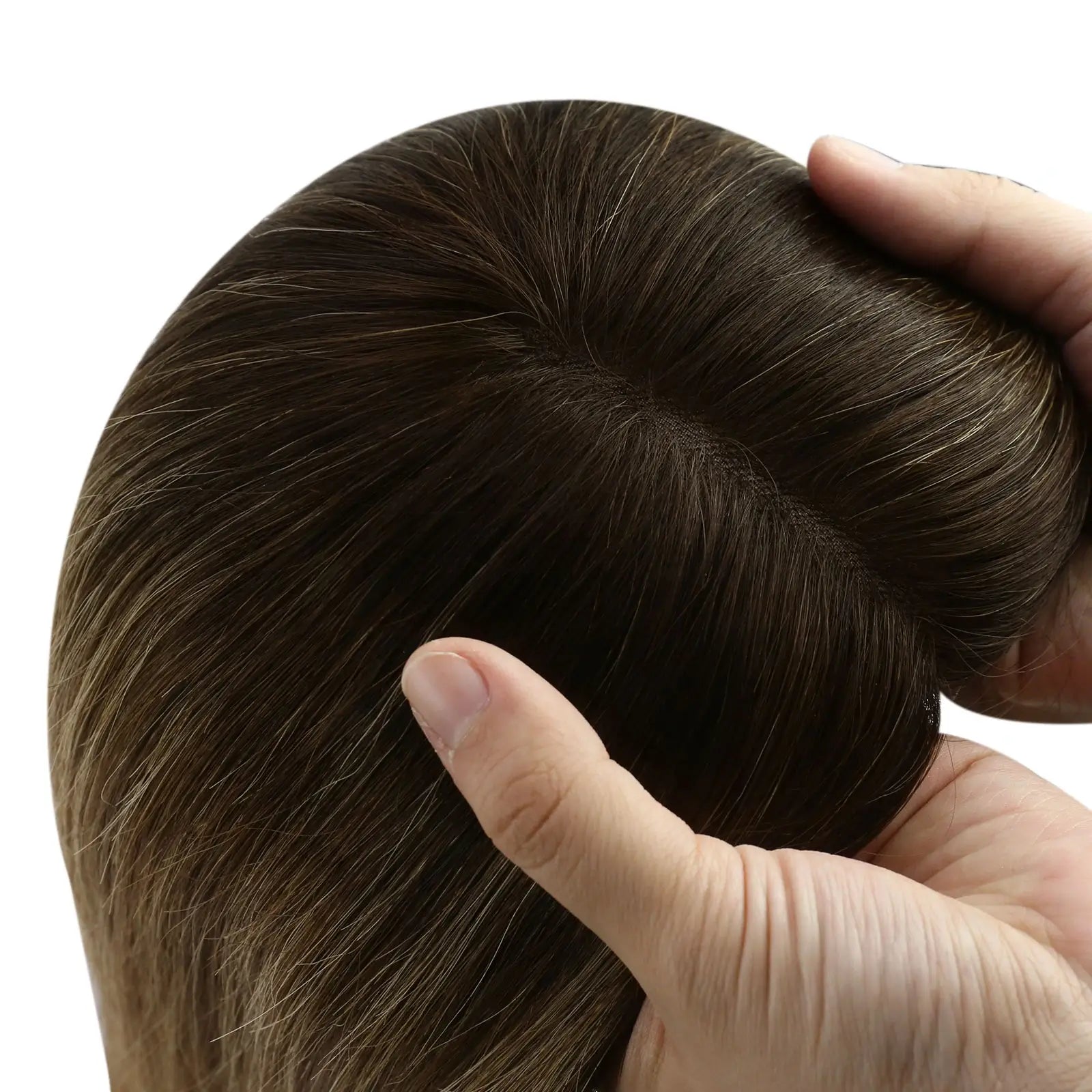 virgin human hair topper straight brown human hair topper for thinning hair