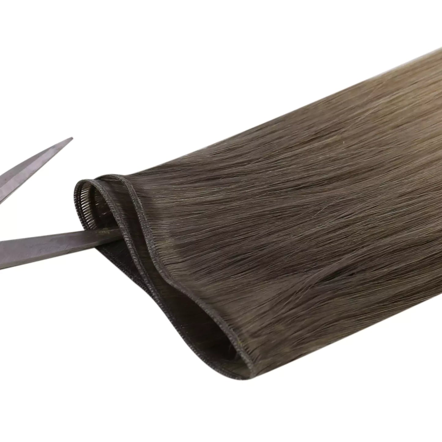 hybrid weft hair extensions balayage color