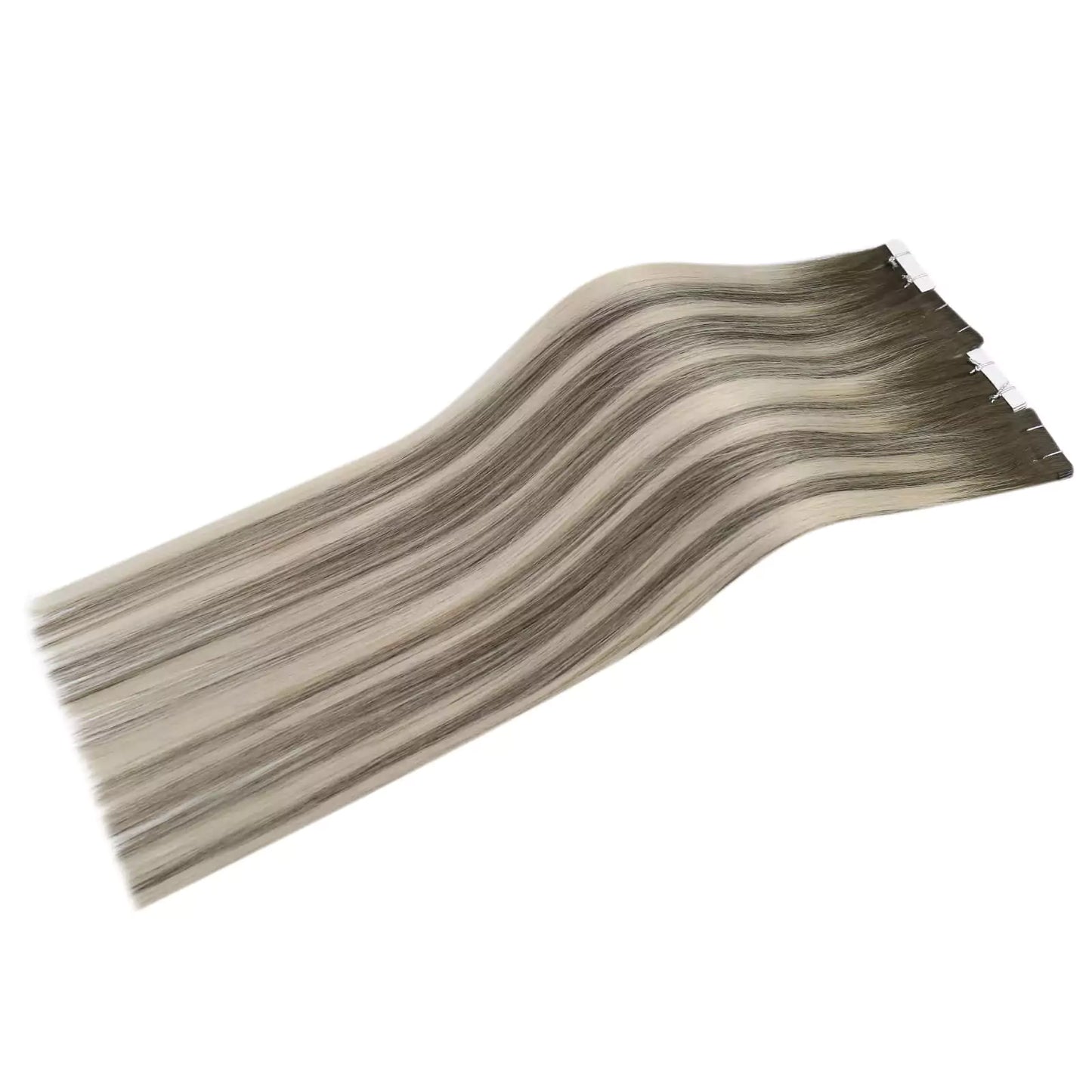 virgin human hair invisible seemless tape ins black and grey 1CC9/60