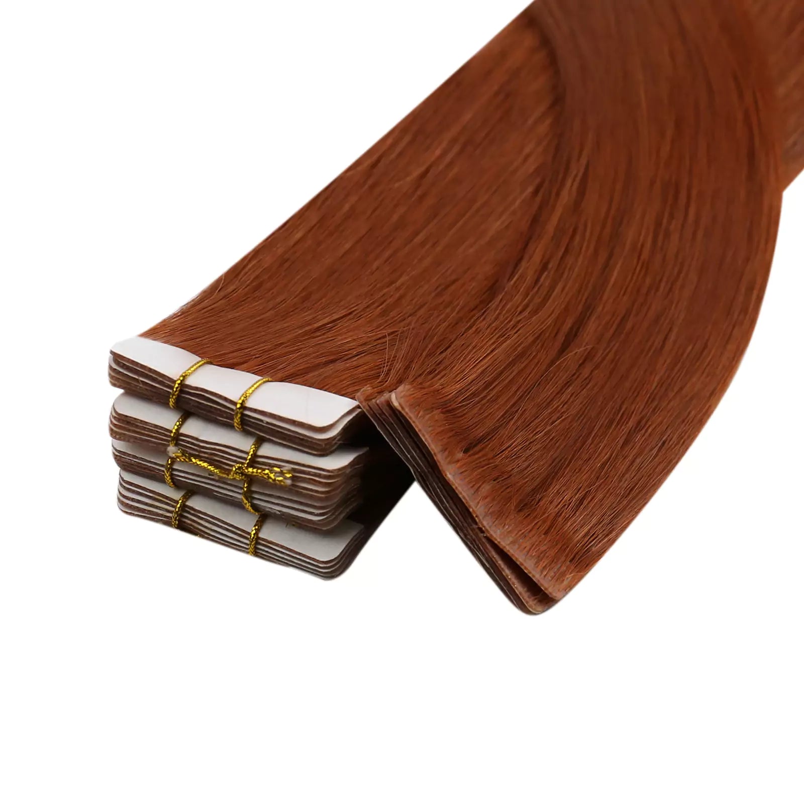invisible seamless injection tape in hair extensions copper color