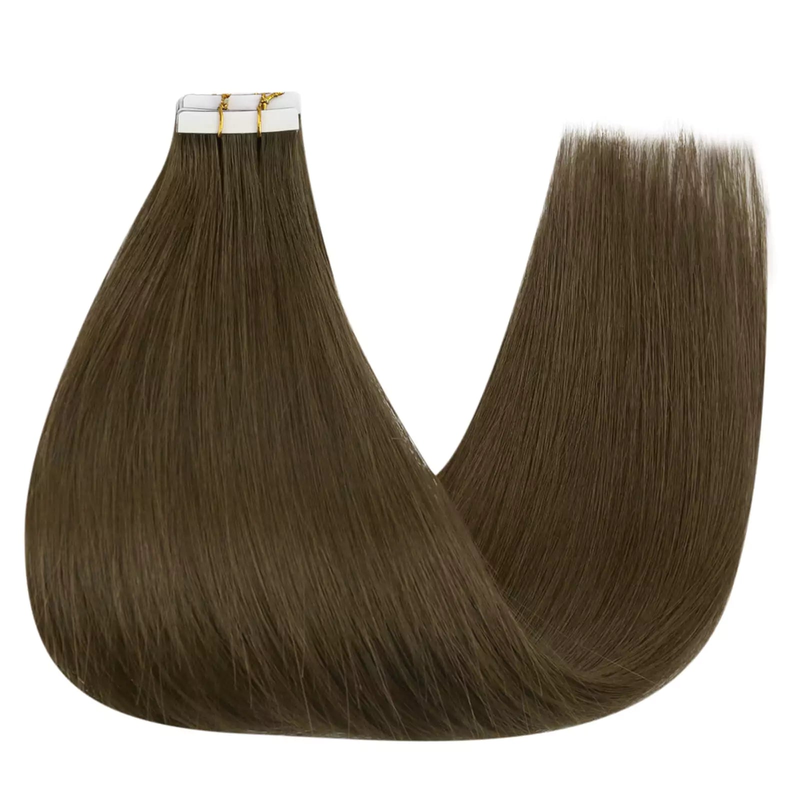 Virgin+ Invisible Seamless Injection Tape Hair Extensions Dark Brown 4