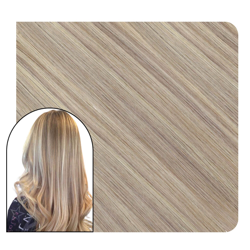 Ugeat Itip Blonde Hair Extensions 20inch I Tip Hair Extensions Human Hair