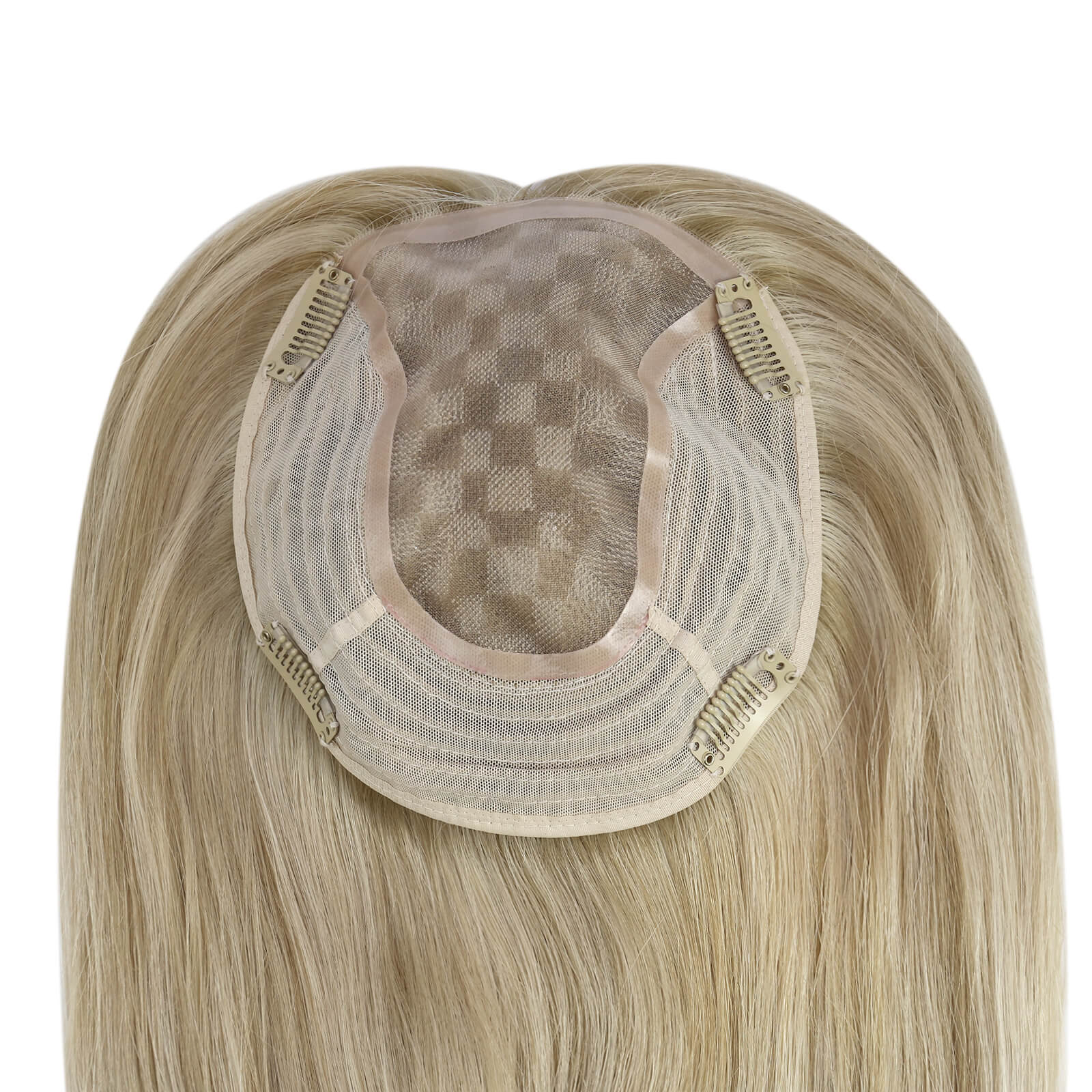 blonde virgin human hair topper for women volume extension hair topper