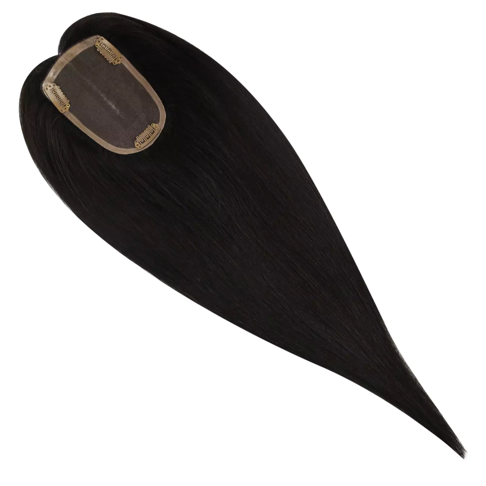 natural black human hair crown topper