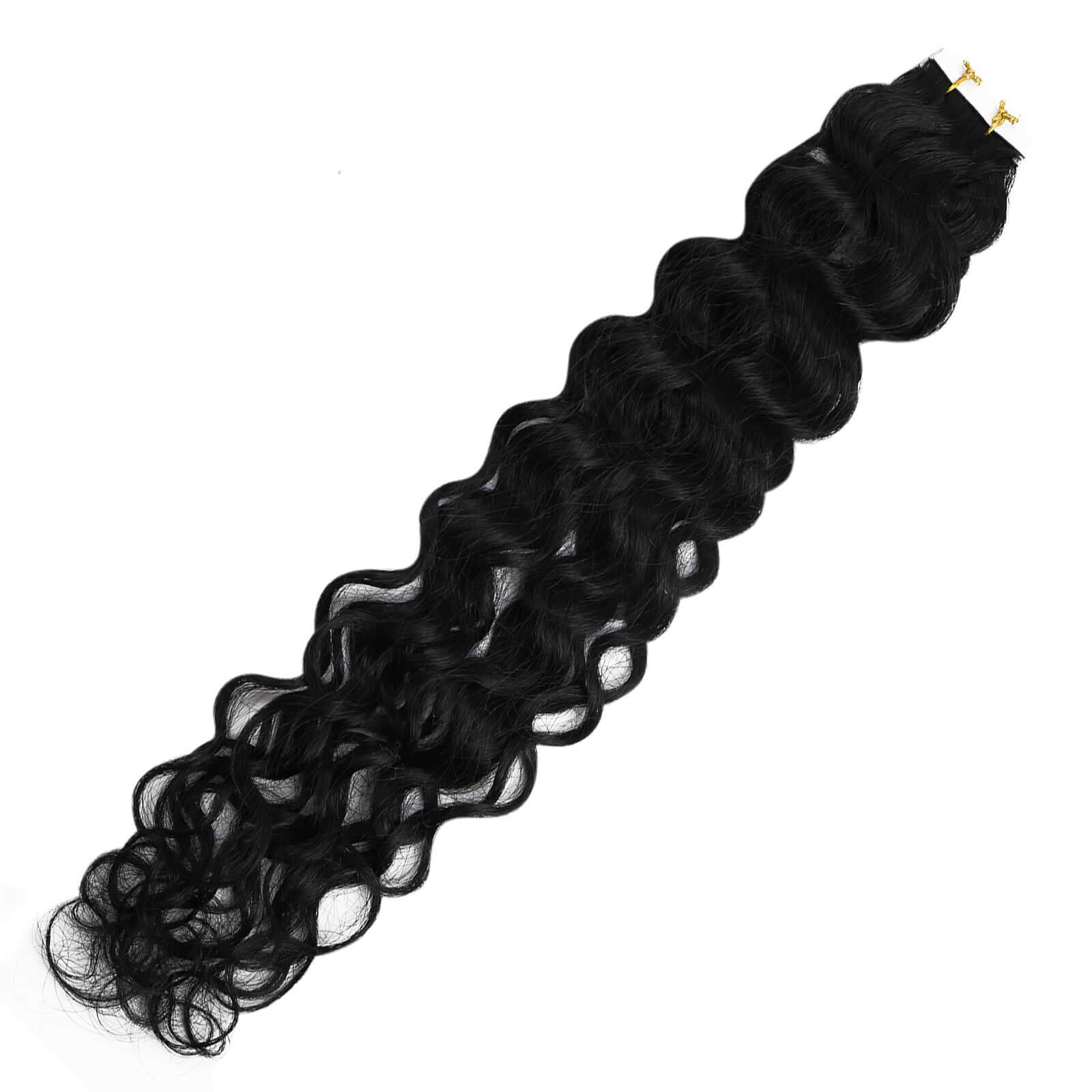 natural wave injection tape in hair jet black color luxury tape in hair extensions