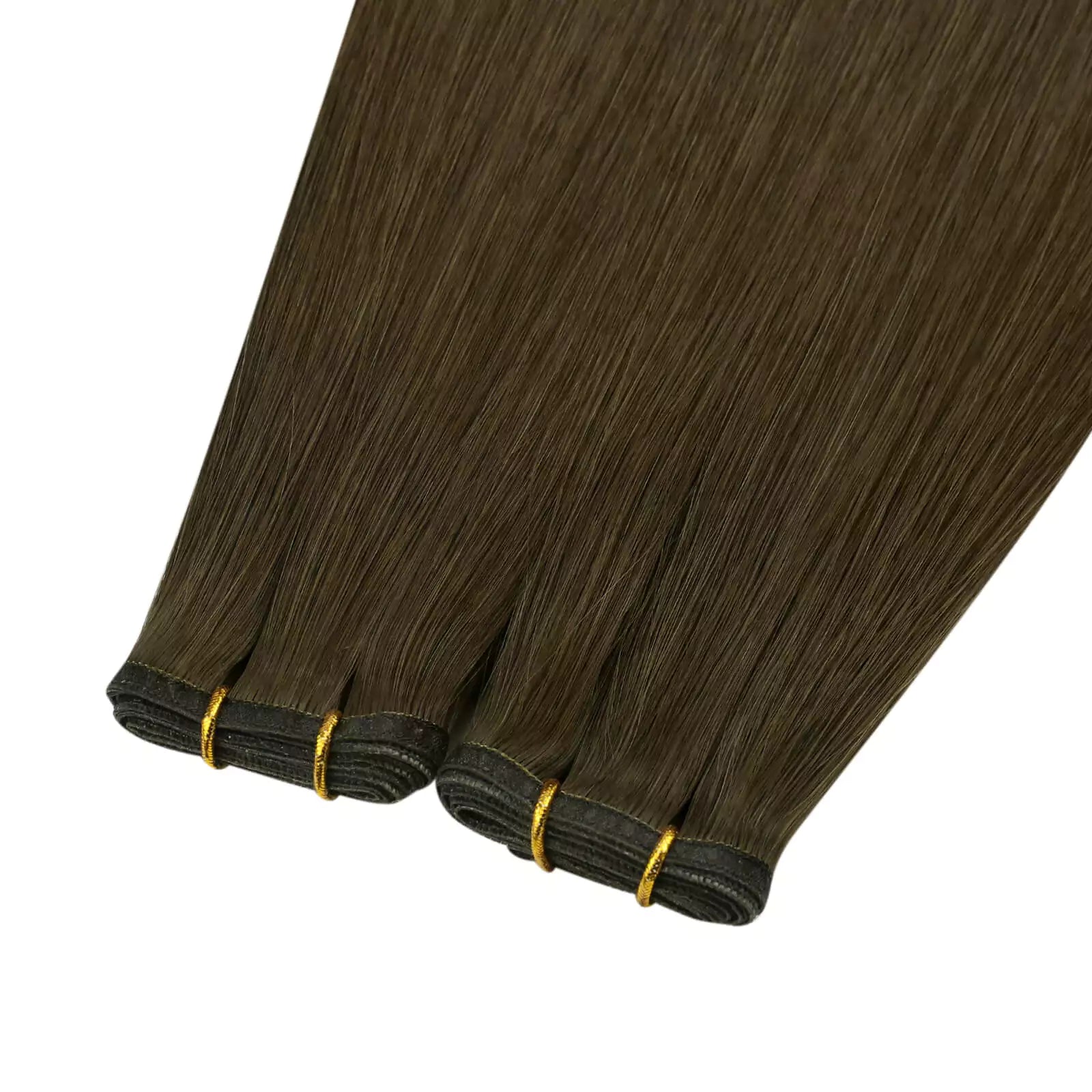 human flat weft hair extensions dark brown