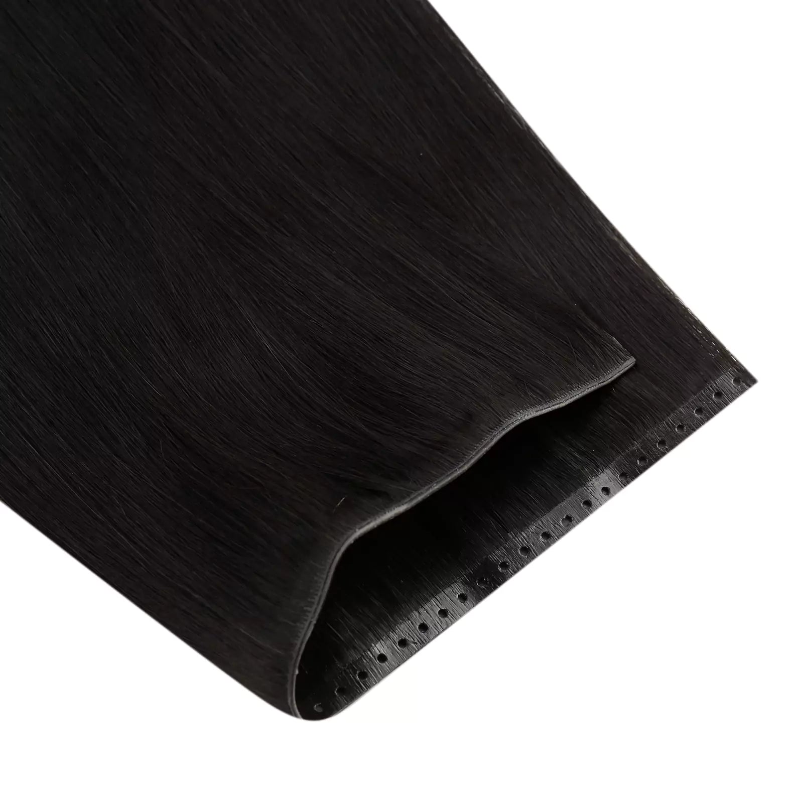 hole pu flat weft virgin hair weft