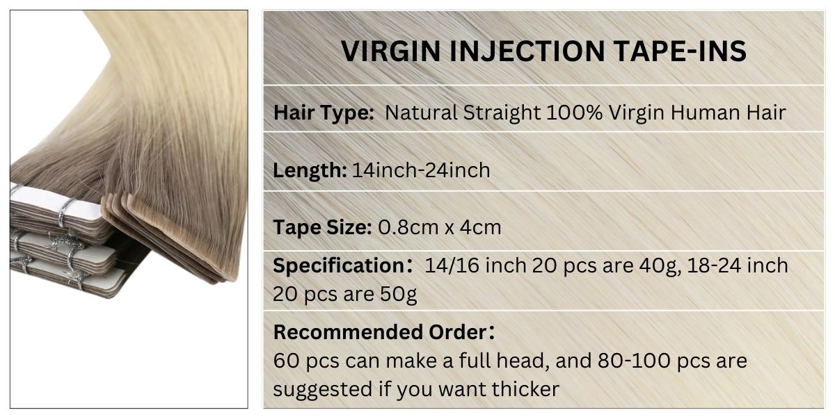 professional virgin injection tape in hair