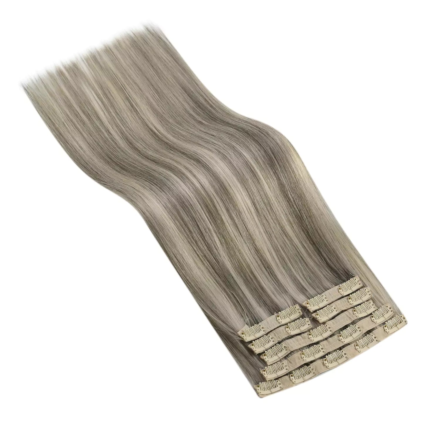 Full Cuticle Clip in Extensions 100% Human Hair Balayage Color