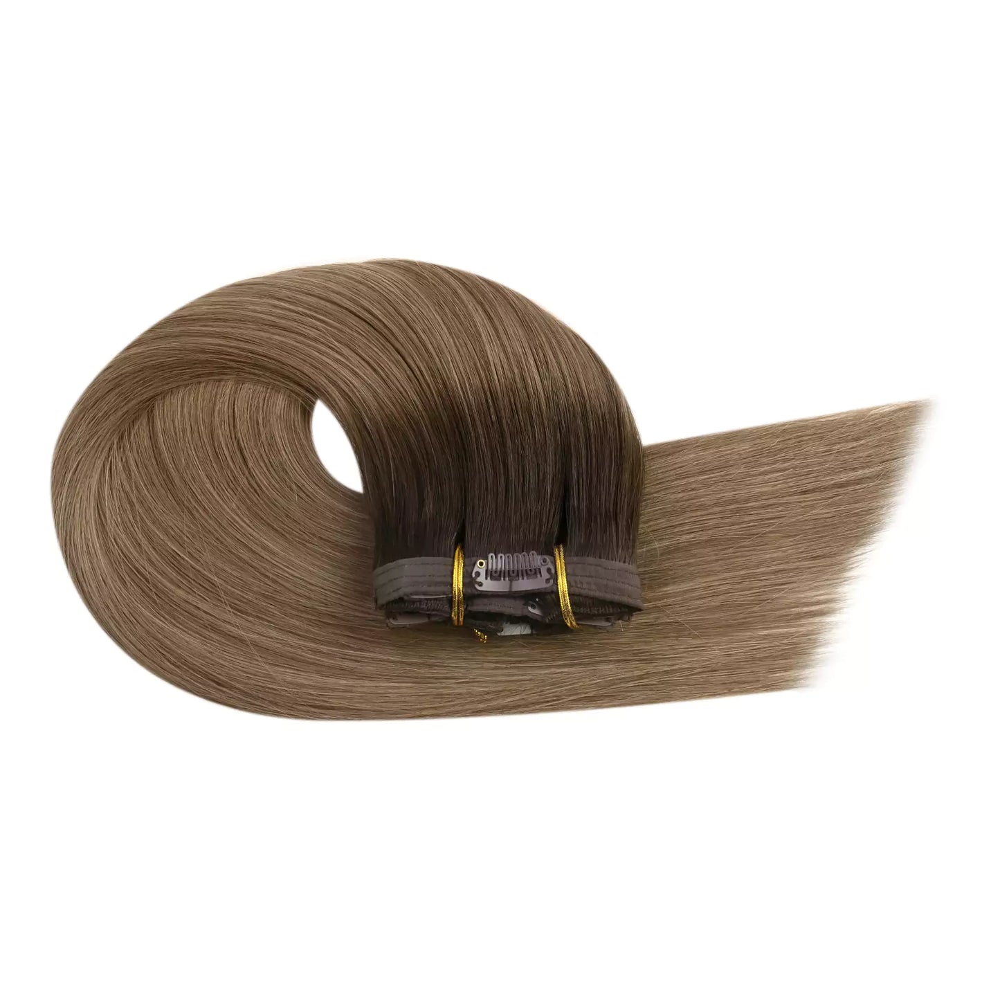 virgin clip in hair extensions balayage color