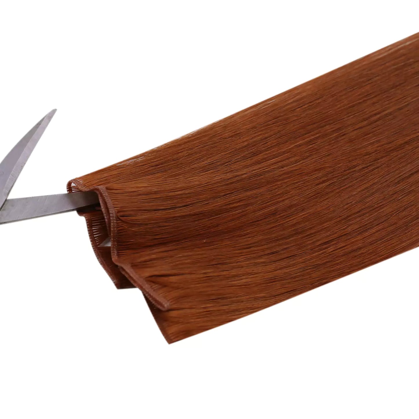 virgin+ hybrid weft copper color genius weft hair extensions