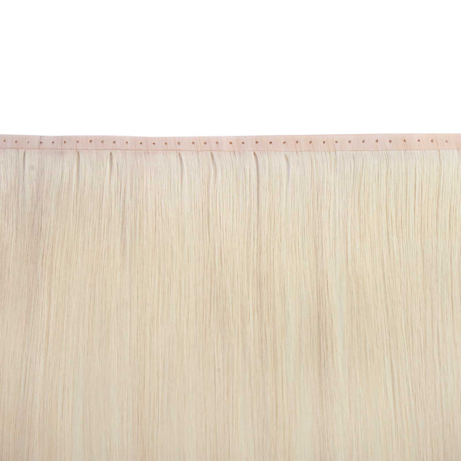 invisible hole flat weft virgin hair extensions