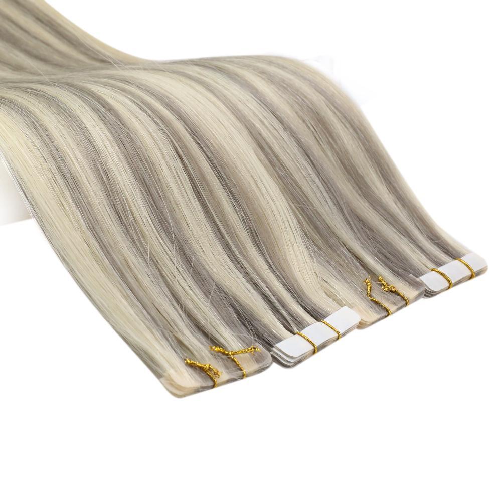 seamless tape in hair extensions platinum blonde wholesale tape in human hair extensions