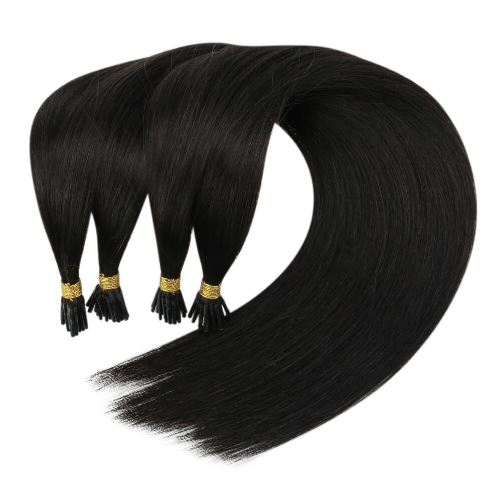 I Tip Fusion Hair Extensions thick hair with i tip extensions