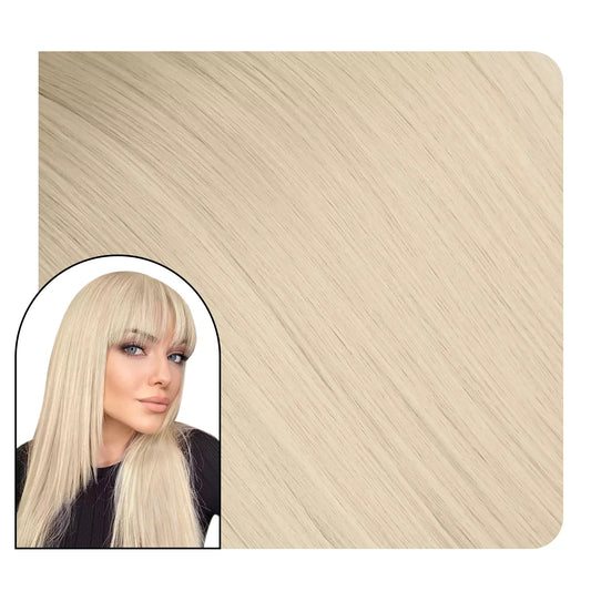 100% Human Hair K-tip Hair Extensions Platinum Blonde Color